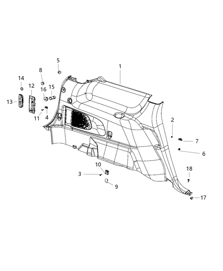 2019 Dodge Journey Lamp Flashlight Diagram for 1LZ65DX9AC