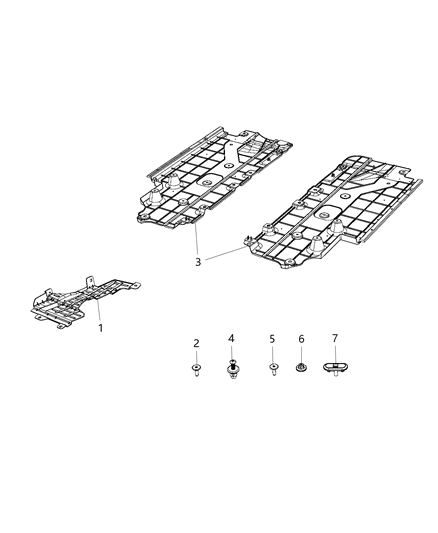 2017 Ram ProMaster City Underbody Shields of Body - Sheet Metal Except Doors Diagram