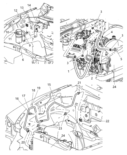 2011 Ram Dakota Discharge Hose Diagram for 55056779AC