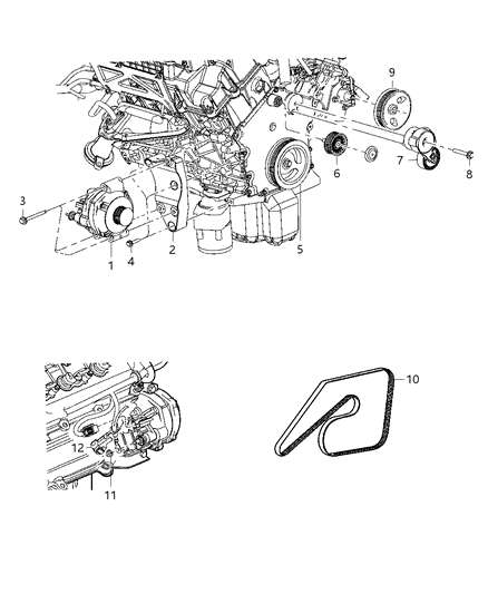 2009 Chrysler 300 Alternator & Related Parts Diagram 1 - Thumbnail