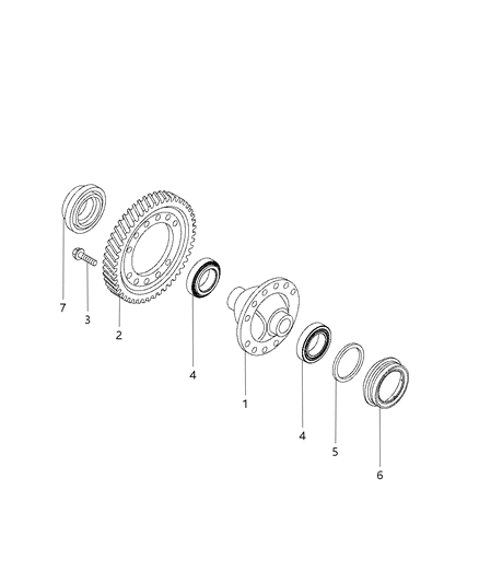 2015 Jeep Cherokee Shim Diagram for 68121111AA