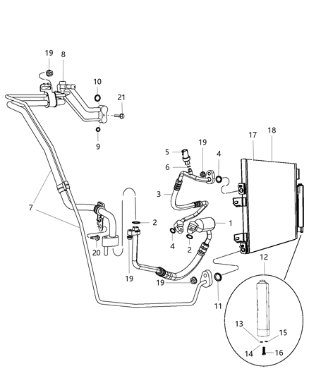 2017 Jeep Compass Liquid Line Diagram for 5058899AF