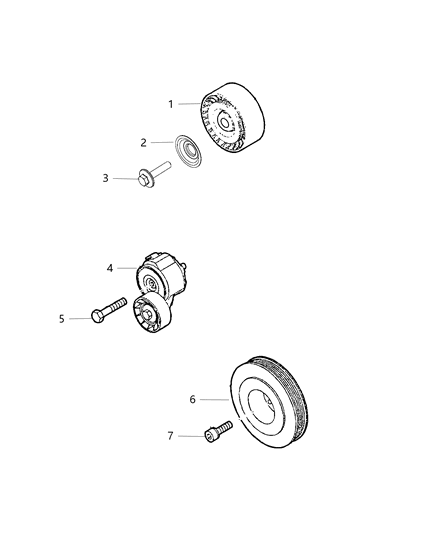 2016 Ram ProMaster 2500 Pulley & Related Parts Diagram 1 - Thumbnail