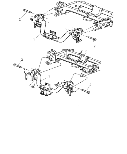 2011 Ram 3500 Pickup Tow Hooks & Hitches, Rear Diagram