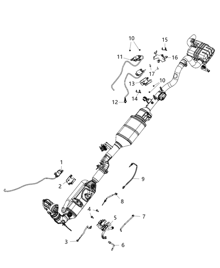 2020 Jeep Wrangler Sensors, Exhaust Temperature Diagram 2 - Thumbnail