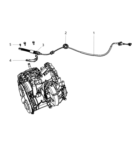 2015 Dodge Journey Gearshift Lever , Cable And Bracket Diagram 2 - Thumbnail