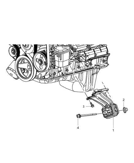 2008 Jeep Commander Engine Mounting Diagram 3 - Thumbnail