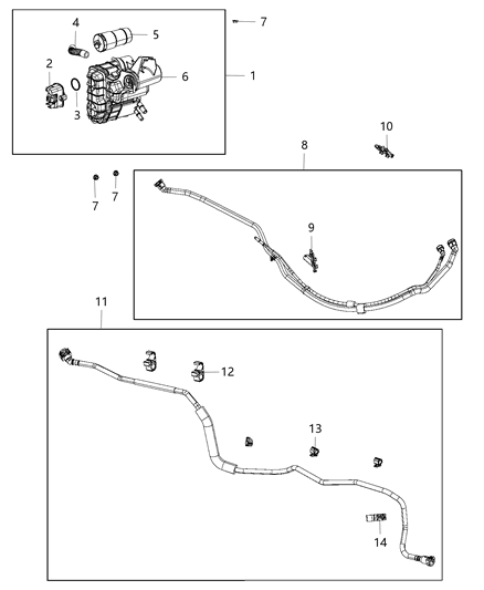 2017 Chrysler 200 Canister Vapor Diagram for 68152022AE