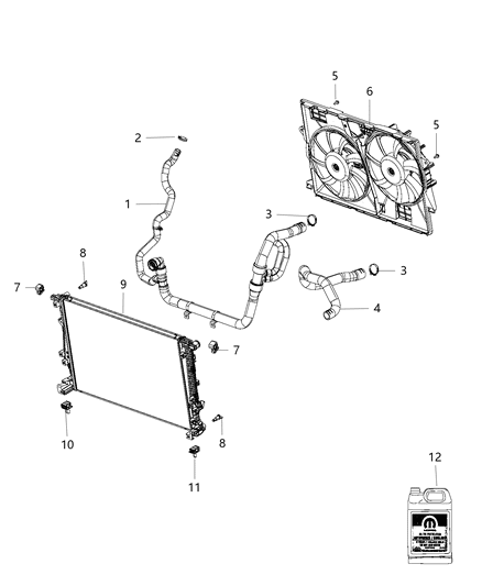2017 Jeep Cherokee Radiator & Related Parts Diagram 3 - Thumbnail