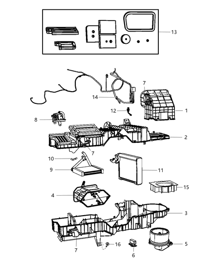 2008 Dodge Ram 4500 Heater Core Diagram for 68004228AB