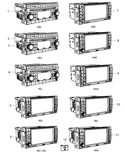 2012 Jeep Liberty Radio Multi Media Diagram for 5091179AB