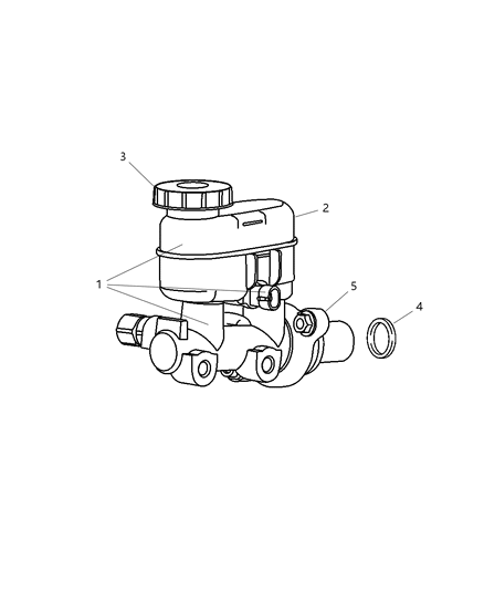 2001 Dodge Neon Master Cylinder Diagram for 5069001AA