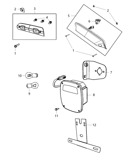 2017 Ram 3500 Pickup Lamps - Rear Diagram 3 - Thumbnail