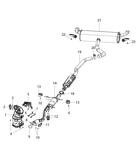 2020 Jeep Cherokee Exhaust System Diagram 4 - Thumbnail