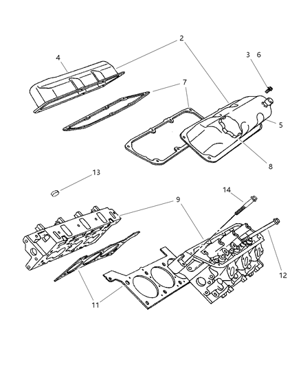 1999 Chrysler Town & Country Screw W/Washer, Cylinder Head To Block (M8-1.25X65) Diagram for 6101631