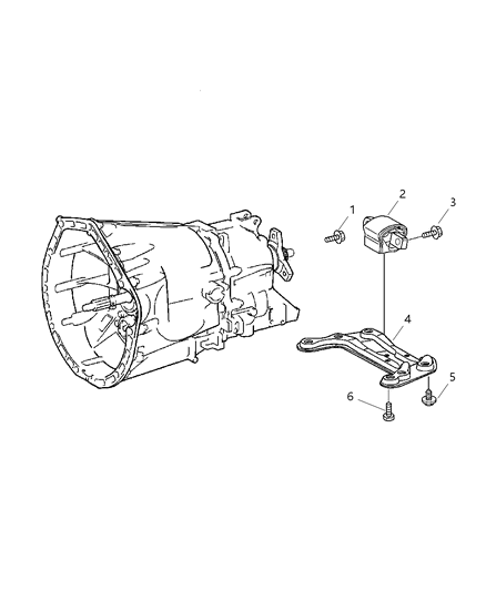 2008 Chrysler Crossfire Structural Collar of Manual Transmission Diagram
