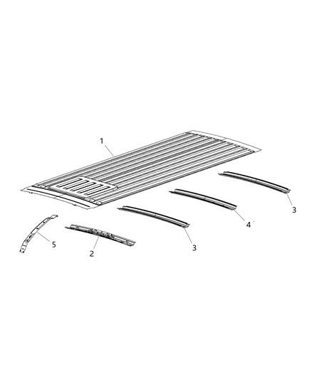 2015 Ram ProMaster 2500 Roof Panel Diagram 1 - Thumbnail