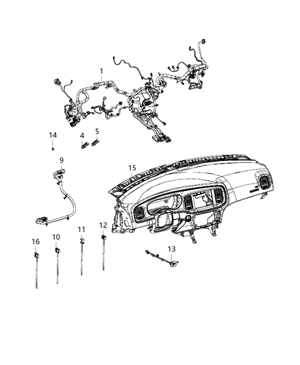 2020 Dodge Charger Cable USB Diagram for 68306509AA