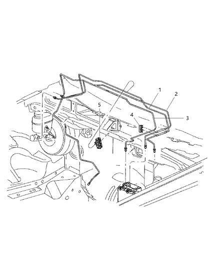 1999 Jeep Grand Cherokee Hose Brake Secondary Diagram for 52128209