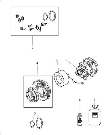 2010 Jeep Grand Cherokee Compressor Diagram for 55116917AD