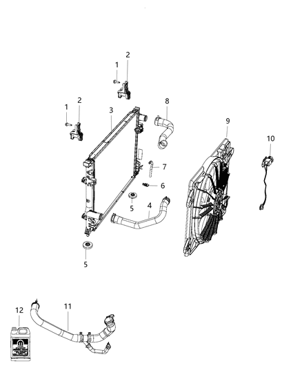 2017 Dodge Charger Radiator & Related Parts Diagram 3 - Thumbnail