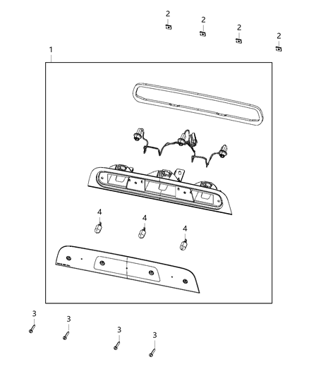 2019 Ram 1500 New Style Lighting, Chmsl And Cargo Lamp Diagram