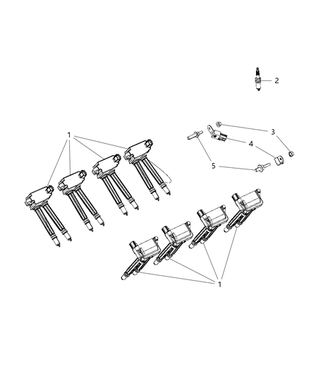 2019 Dodge Durango Spark Plugs, Ignition Coils, And Capacitors Diagram 2 - Thumbnail