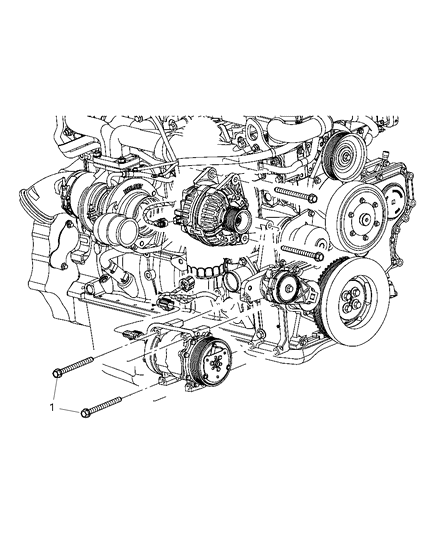 2009 Dodge Ram 2500 A/C Compressor Mounting Diagram 2 - Thumbnail