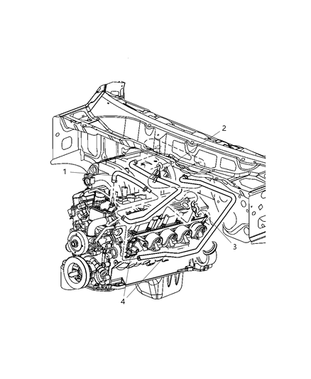 2004 Dodge Ram 3500 Plumbing - Heater Diagram 3 - Thumbnail