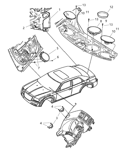 2006 Dodge Magnum Speakers & Amplifiers Diagram 2 - Thumbnail
