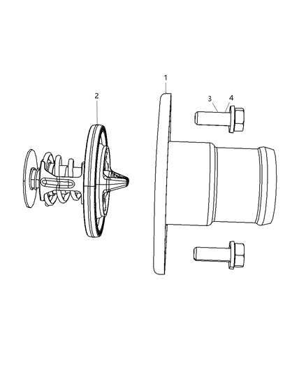 2009 Dodge Ram 1500 Thermostat & Related Parts Diagram