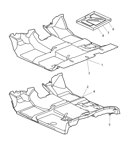 2007 Dodge Ram 2500 Carpets, Mats Diagram