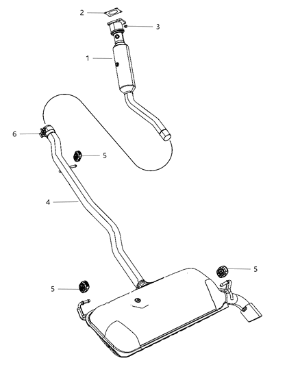 2012 Jeep Compass Exhaust System Diagram 2 - Thumbnail