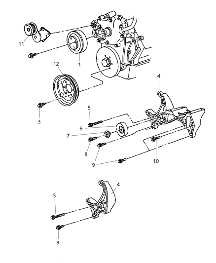 2004 Dodge Ram 3500 Drive Pulleys Diagram 3 - Thumbnail