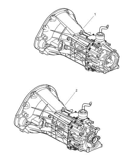 2005 Dodge Dakota Transmission 6 Speed Diagram for 52104713AB