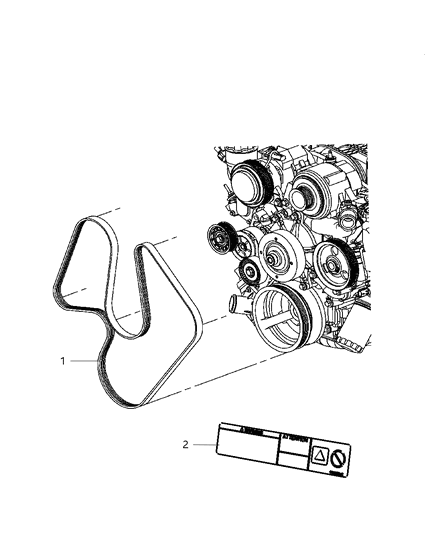 2006 Jeep Commander Drive Belts Diagram 1 - Thumbnail
