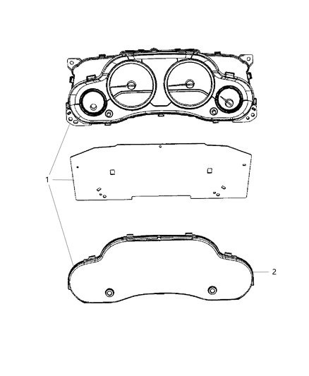 2018 Jeep Wrangler JK (Previous-generation) Instrument Panel Cluster Diagram