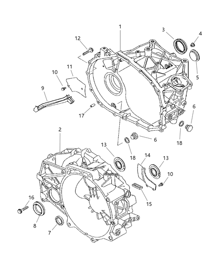 2009 Dodge Journey Case & Related Parts Diagram 1 - Thumbnail