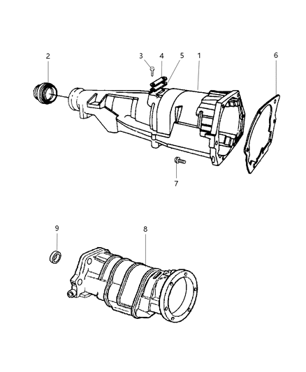 2009 Dodge Ram 3500 Pickup Extension & Adapter Diagram