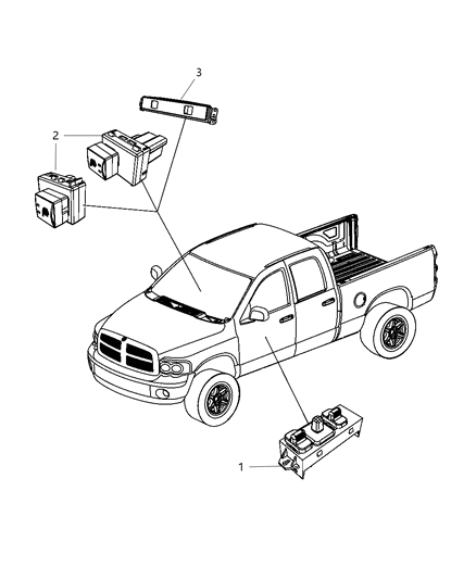 2008 Dodge Ram 3500 Cab Chassis Switches Body Diagram