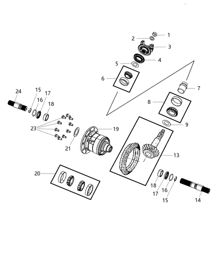 2010 Dodge Viper Case Assembly Differential Diagram for 5038236AC