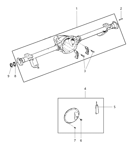 1998 Jeep Grand Cherokee Housing - Rear Axle Diagram 1 - Thumbnail