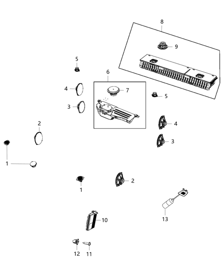 2017 Ram 2500 Microphone Audio Includes Grille And Microphone Diagram for 6EP09BD1AA