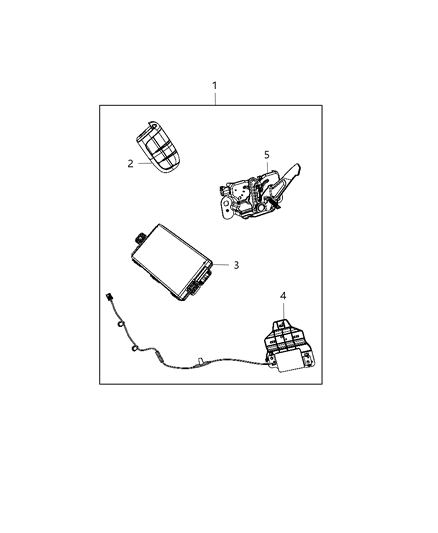 2012 Jeep Compass Antenna Keyless Entry Diagram for 68056236AA