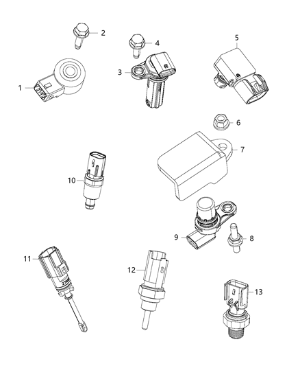 2021 Jeep Cherokee Sensors, Engine Diagram 3 - Thumbnail