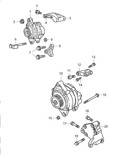 1997 Dodge Avenger Alternator Diagram 2 - Thumbnail