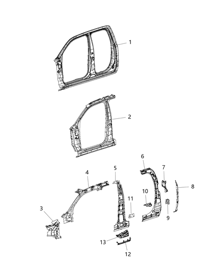 2020 Ram 1500 New Style Front Aperture Panel Diagram 2 - Thumbnail