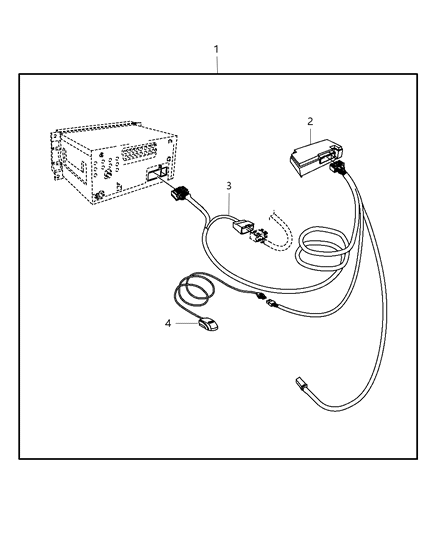 2018 Jeep Wrangler JK (Previous-generation) Hands Free Kit - Cellular Phone Diagram