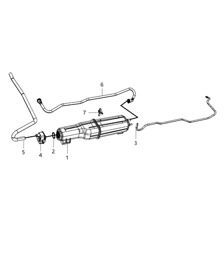 2009 Dodge Ram 1500 Canister Vapor Diagram for 4891855AA