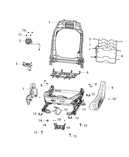 2021 Jeep Compass Side Trim Panel, Front Driver Side Diagram for 6MJ76DX9AA